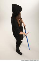 ANGELIA STANDING POSE WITH LIGHTSABERS